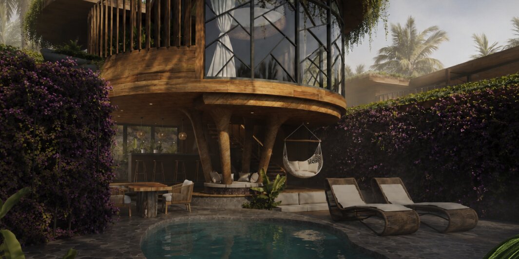 One bedroom villa interior